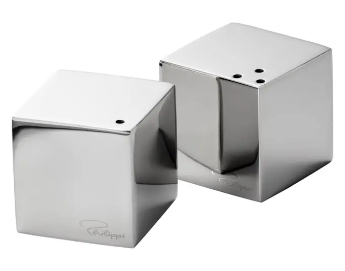 PHILIPPI Salz und Pfefferstreuerset Cube Inox 3x3x3 cm