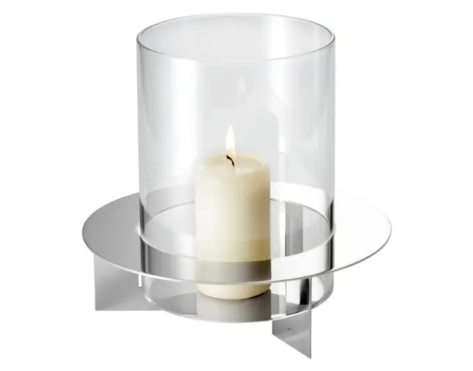 PHILIPPI Windlicht Laguna Inox/Glas ø 24x22 cm