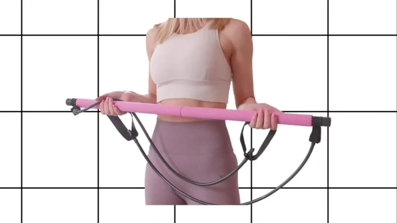 Pilates Bar Set mit 6 Widerstandsbändern