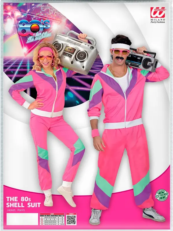 Pinkiger 80er Jahre Trainingsanzug