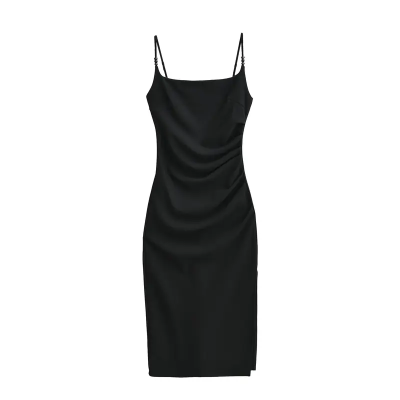 Pleated Midi-Kleid