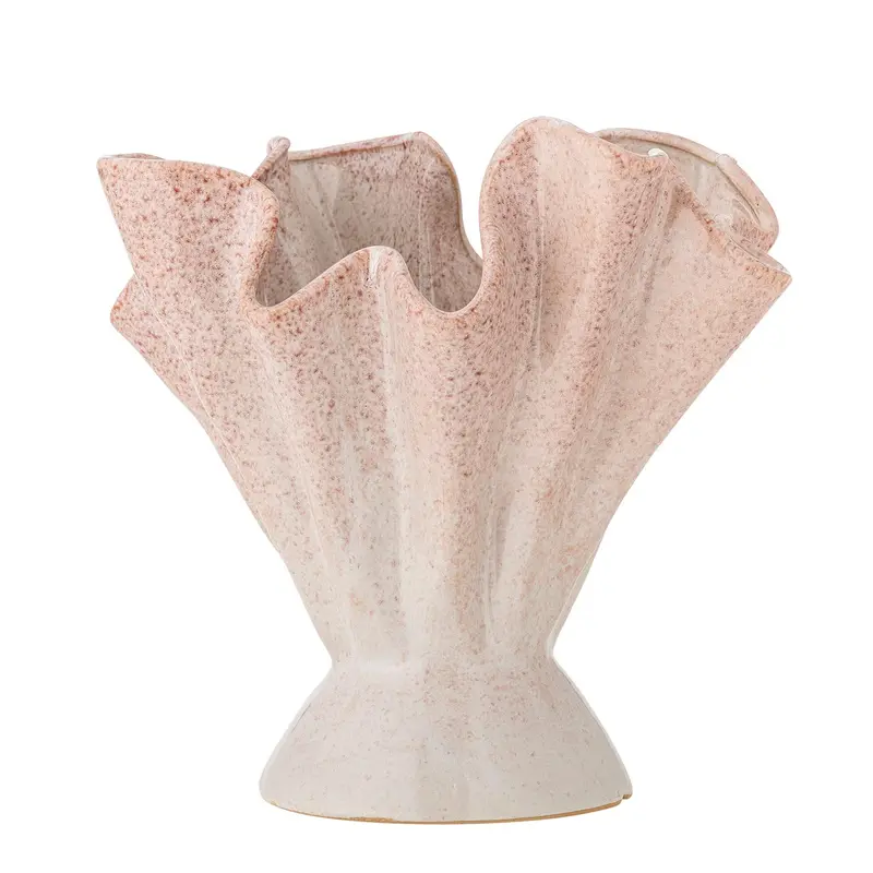 Plier Vase, Rose, Steingut