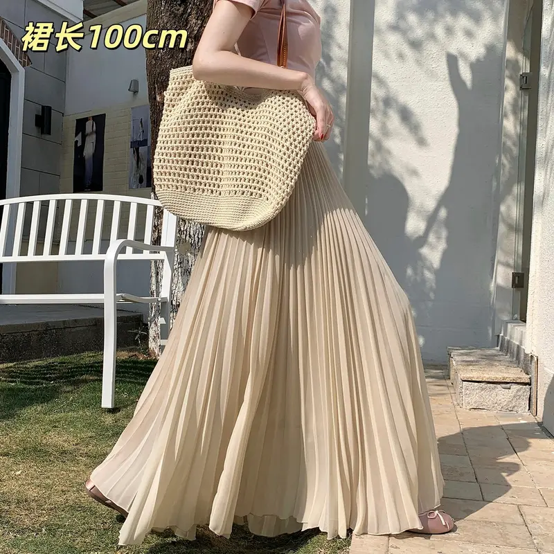 Plissierter Chiffon-Rock für Damen