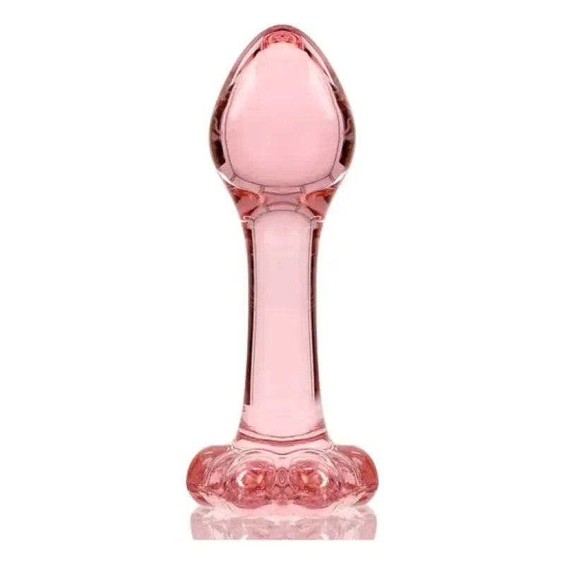 Plug en verre rosé long