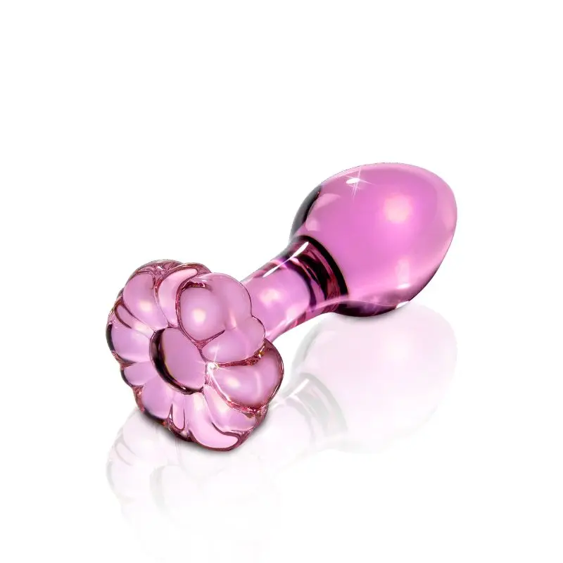 Plug en verre rosé petit