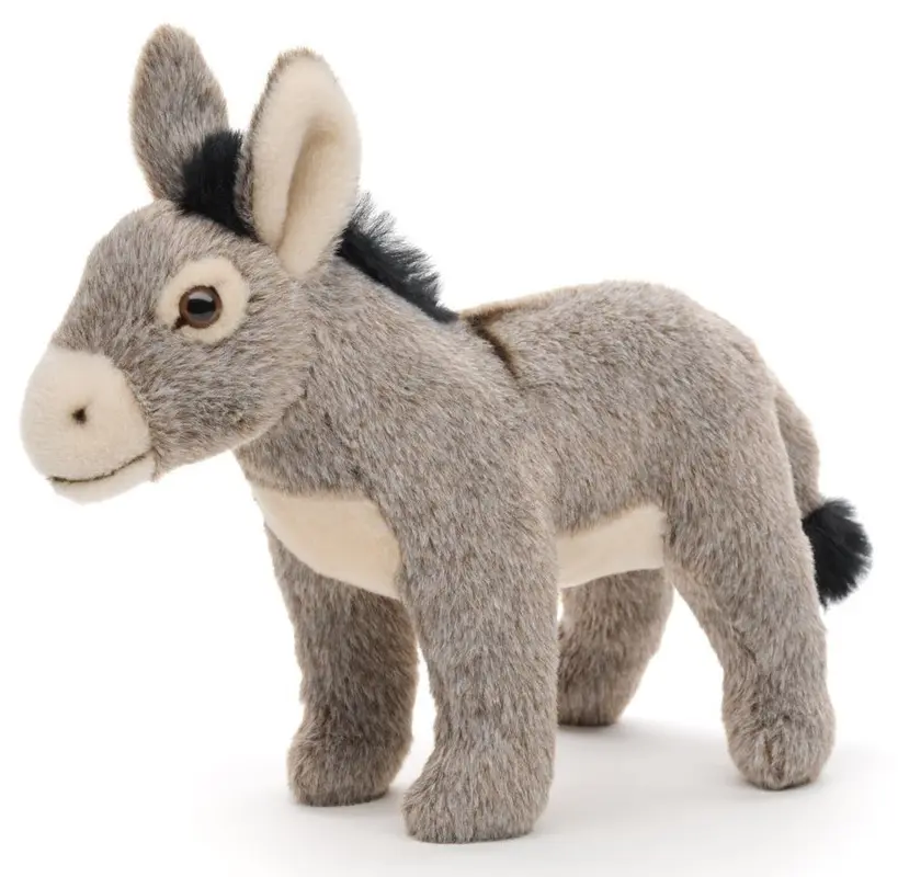Plüsch Esel 21 cm grau