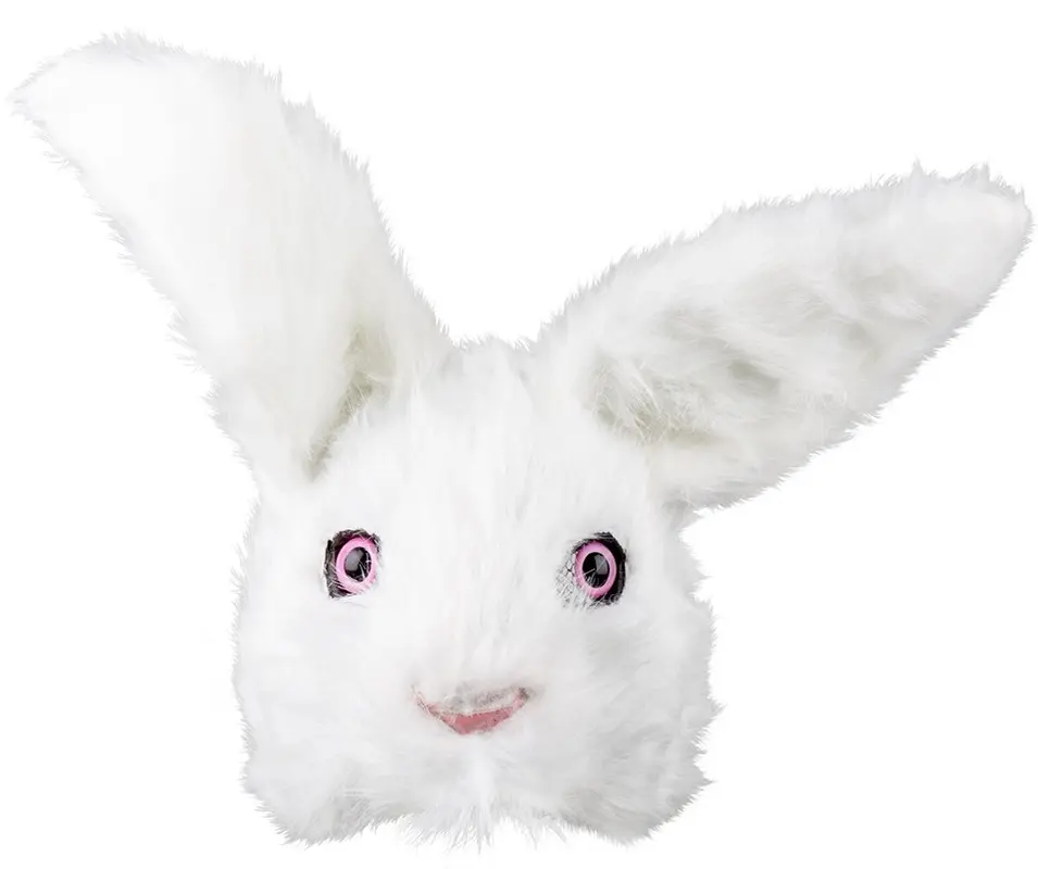 Plüsch Maske Hase weiss