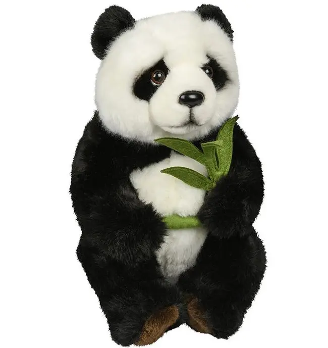 Plüsch Panda mit Blatt 28 cm