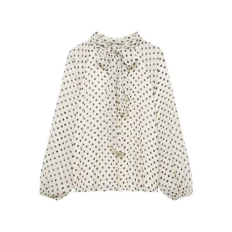 Polka-Dot Bluse