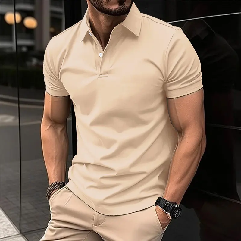 Polo-Shirt Kurzarm Herren – Unifarben