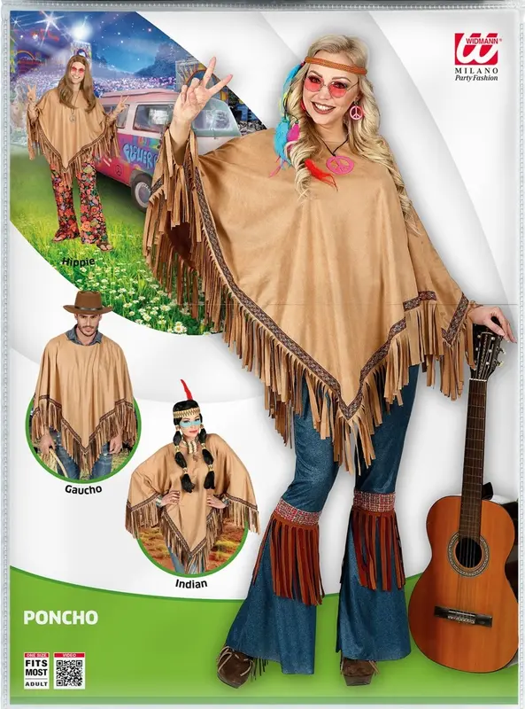 Poncho Hippie oder Gaucho-Cowboy