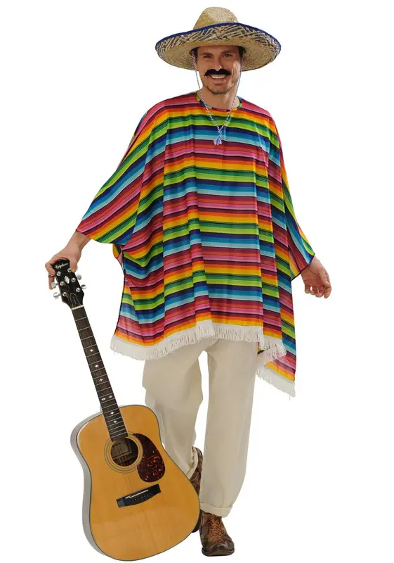 Poncho mit Sombrero
