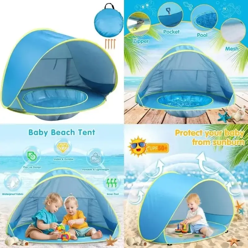 Pop-Up Strandmuschel · UV-Schutz Sonnenzelt