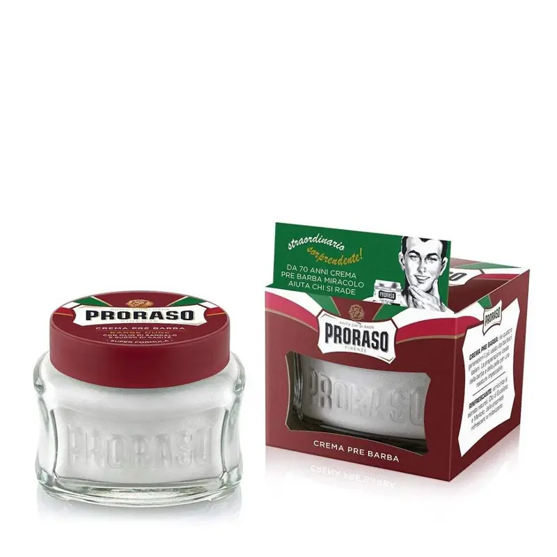 Pre-Shave Cream rote Linie für dichte Bärte - Proraso