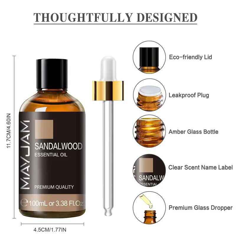 Premium Ätherische Öle Set 6er · Aromatherapy für Diffuser, Vegan
