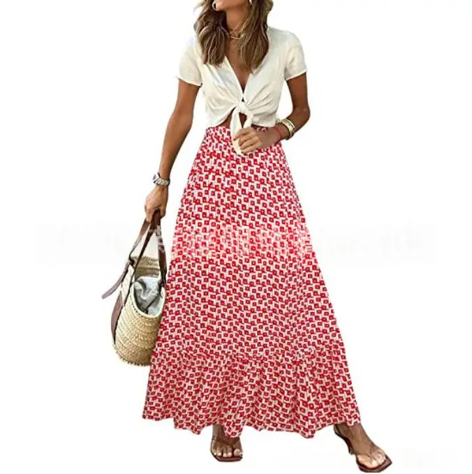 Print-Maxi-Rock im Casual-Stil