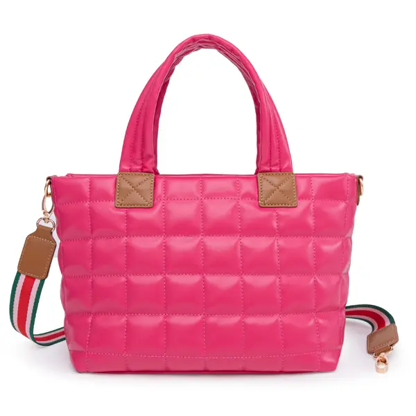 Puffer-Tote «Nuvola» – gesteppt, pink
