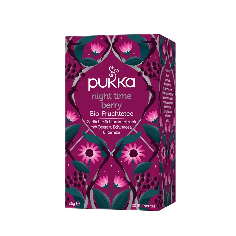 Pukka Night Time Berry Tee – organischer Entspannungsschatz mit Beeren & Kräutern