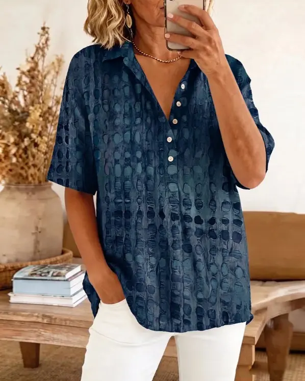 Pullover-Shirt mit Button-down-Kragen