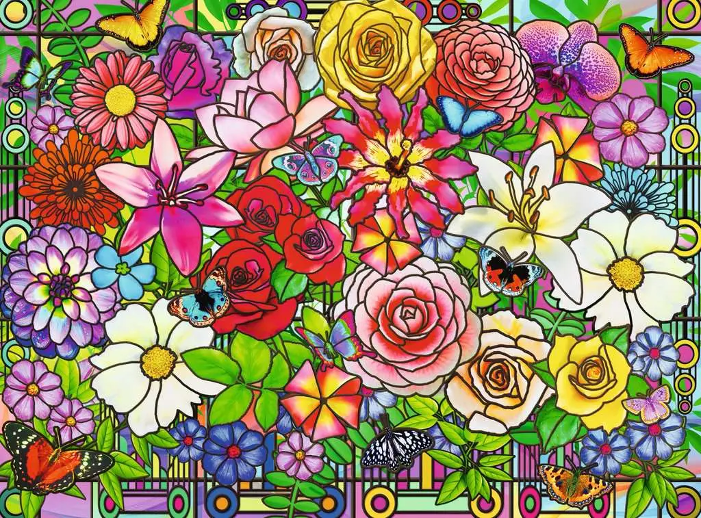 Puzzle 100 pièces - Fleurs