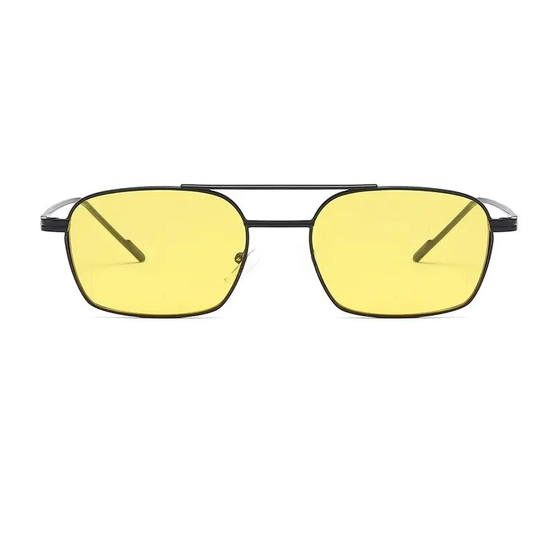 Quadratische Doppelsteg-Sonnenbrille aus Metall