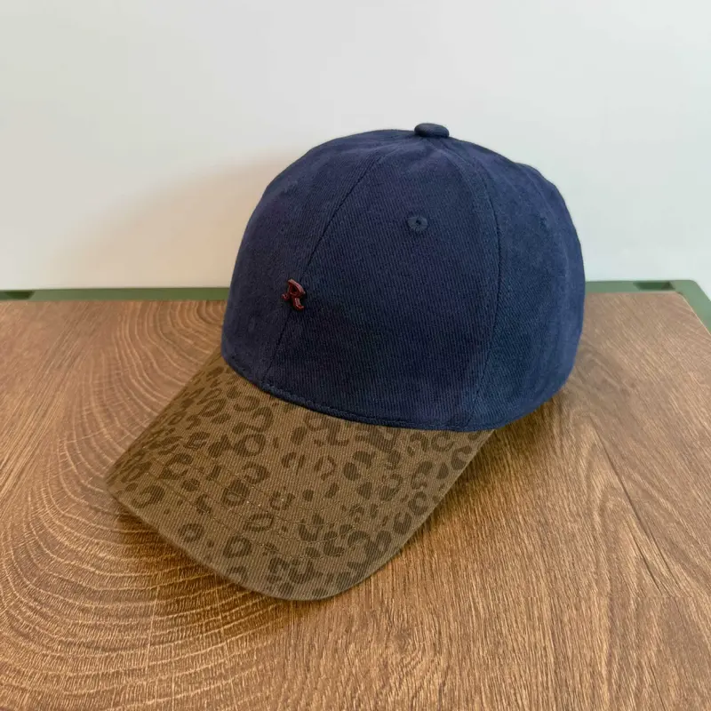Quilted Leopard Print Baseball Cap