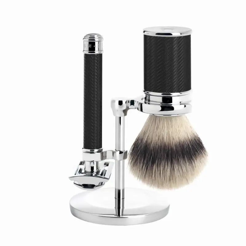 Rasierhobel-Set Traditional schwarz - Mühle