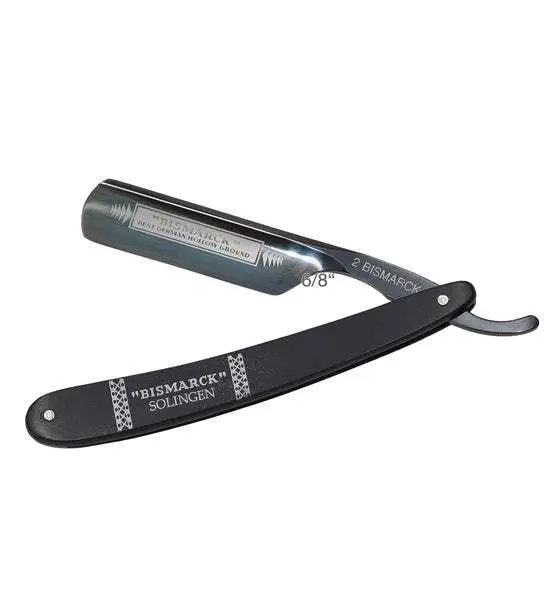 Rasiermesser Bismarck Black Duke Ebenholz Rundkopf  6/8" - Dovo