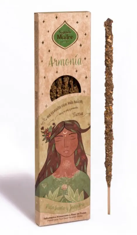 Räucherstäbchen Sagrada Madre 5 ELEMENTE Erde Harmonie Palo Santo-Ingwer 6 Stäbe à 1h