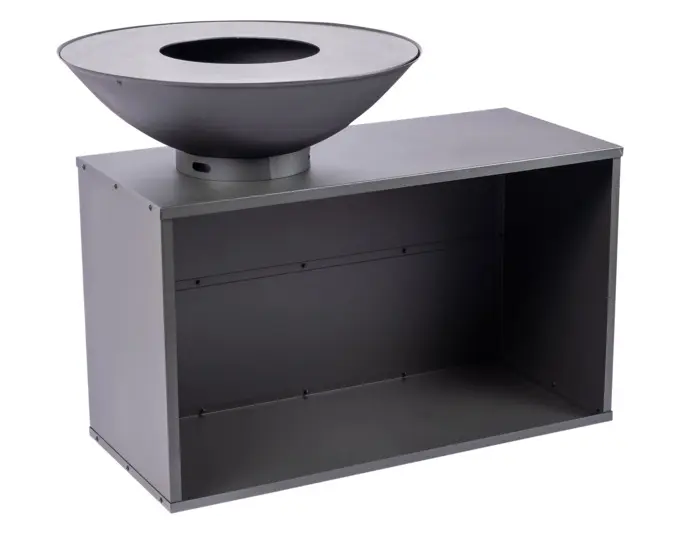 REDFIRE Feuerstelle Onyx Classic Table aus Stahl mit Abdeckung schwarz 80 cm