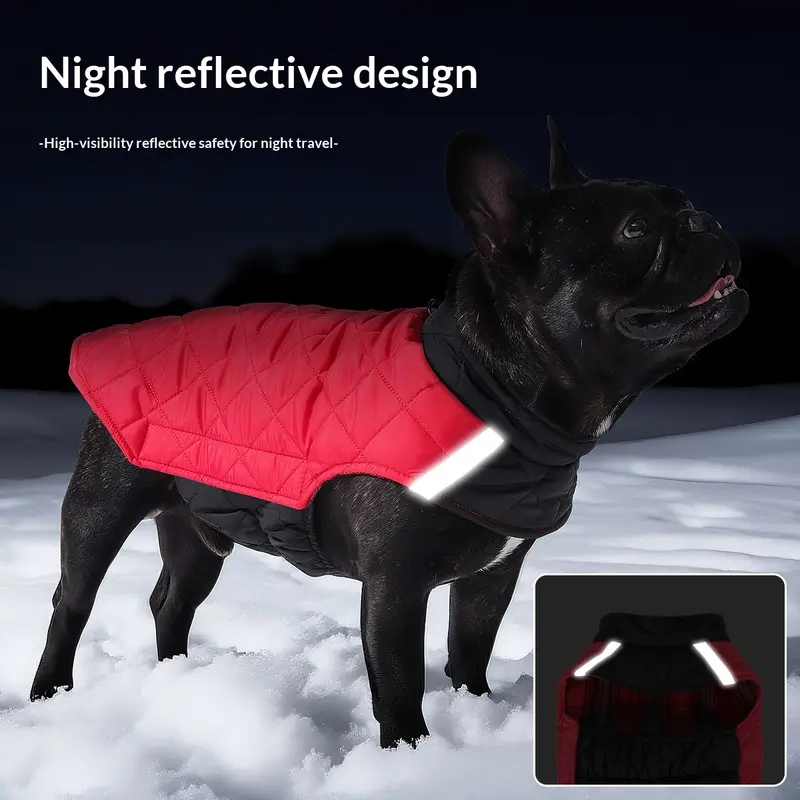 Reflektierende Plaid-Weste für Hunde