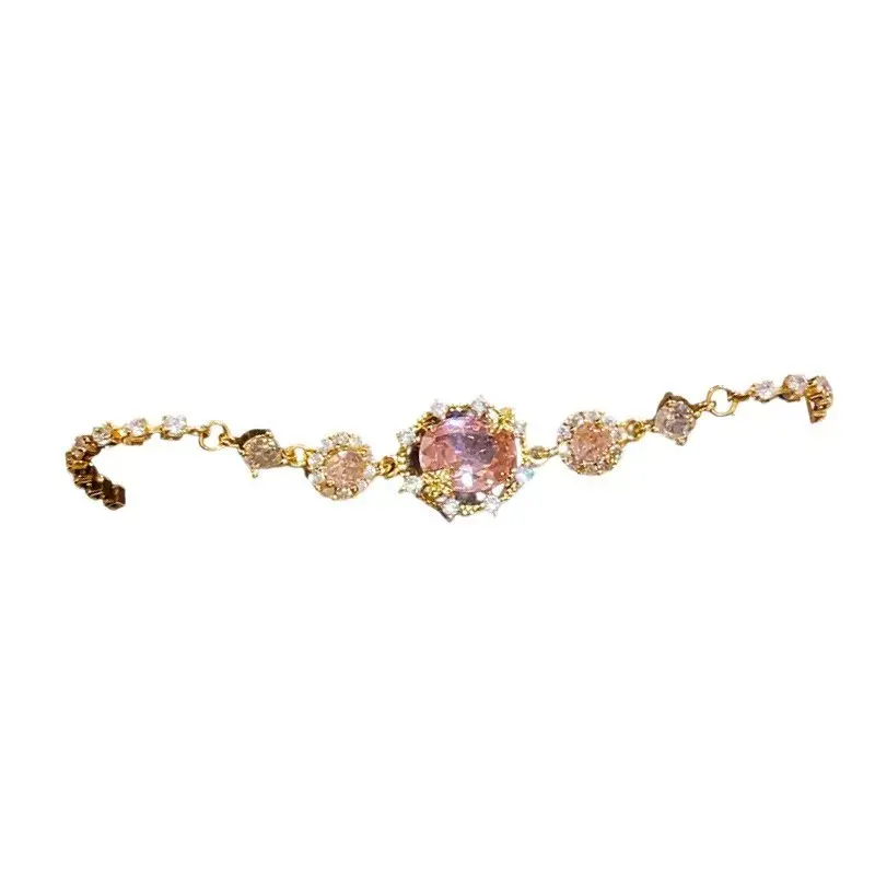Regenbogen-Armband mit Zirkonia, 18K vergoldet