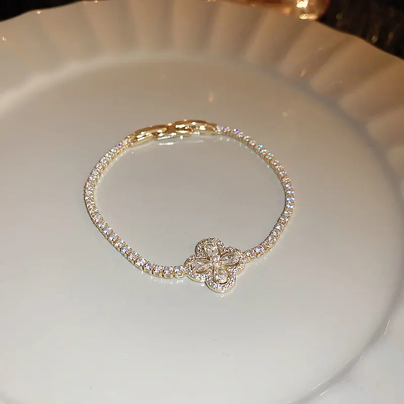 Regenbogen Zirkon Armreif, 18K vergoldet