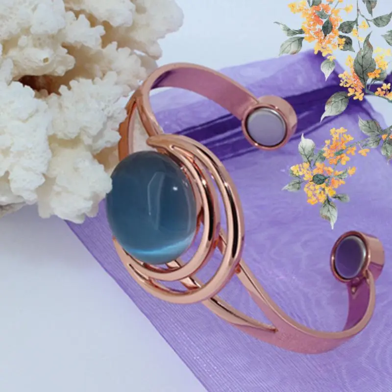 Retro Cat-Eye Kupferarmband