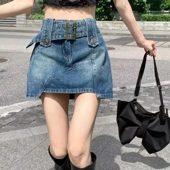 Retro Denim Rocker Skort