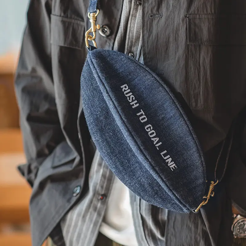 Retro-Denim-Umhängetasche