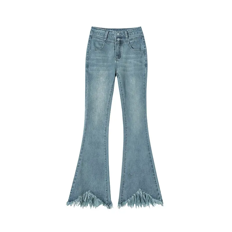 Retro-Flare-Hosen mit Fleece-Fütterung