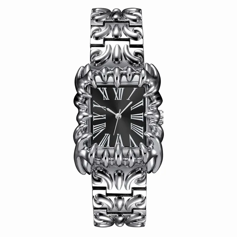 Retro Herrenuhr mit Prägung und Krallendesign