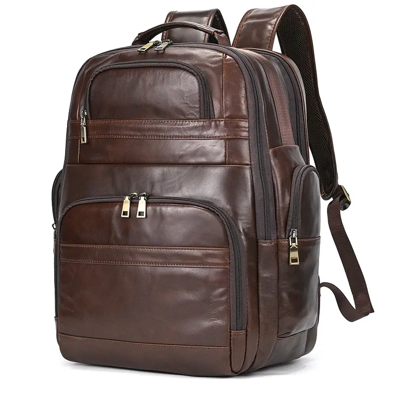 Retro-Lederrucksack aus Vollnarbenleder