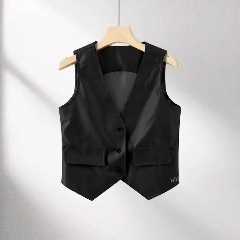 Retro PU-Weste für Damen