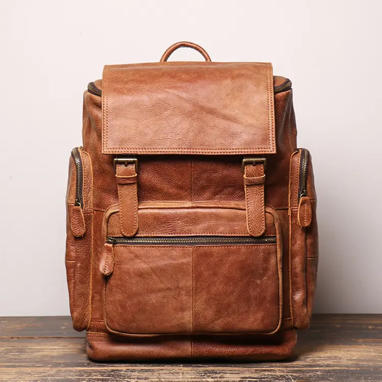 Retro-Rucksack aus Echtleder