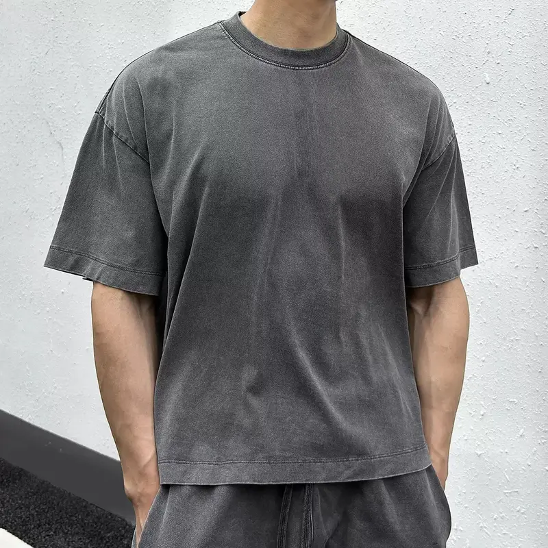Retro-Waschung Unisex-Kurzarmshirt