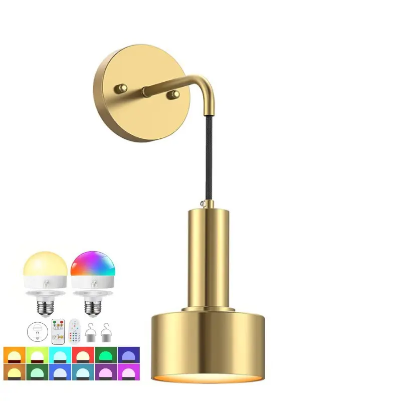 RGB-Wandlampe «Halo» · kabellos, Fernbedienung, ohne Bohren 💡