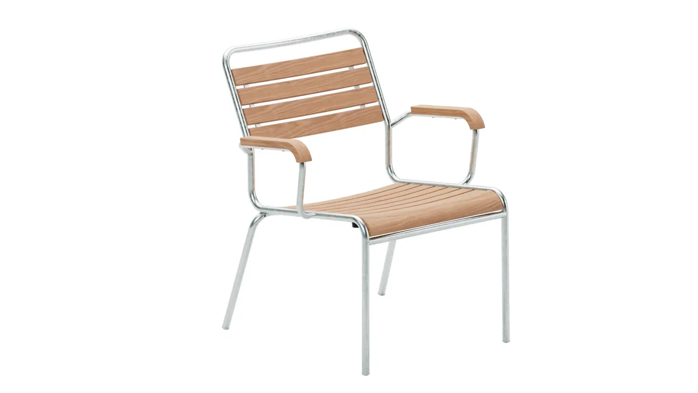 Rigi Holzlatten-Salonsessel  mit Armlehne