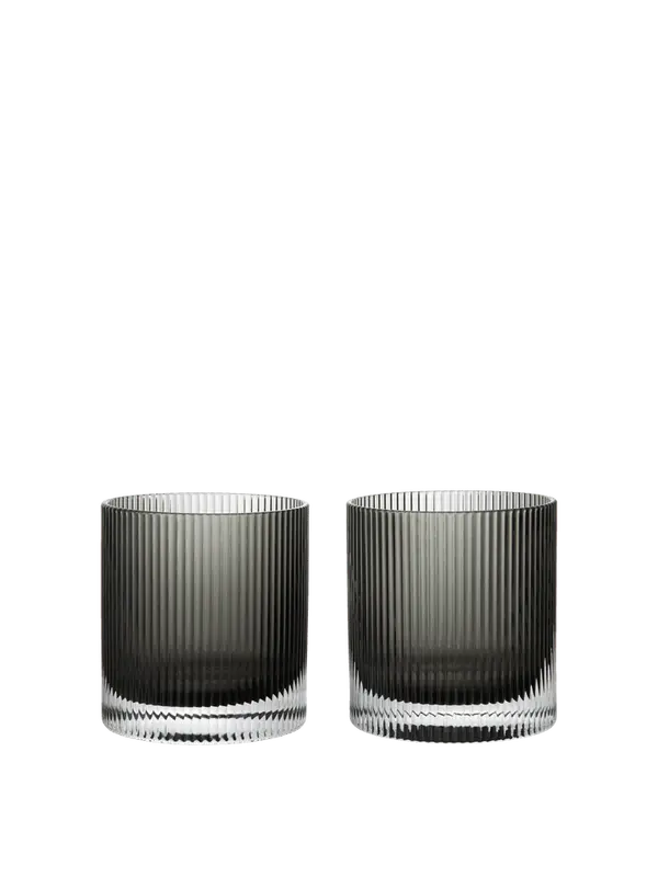 Ripple Set aus 2 Rauchgrau