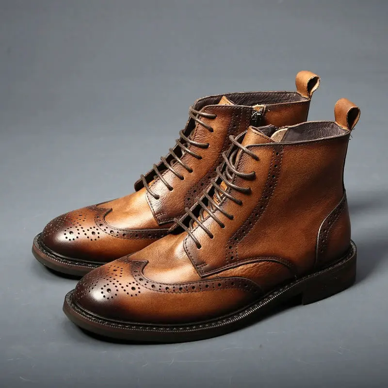 Robuste Leder-Boots für Herren