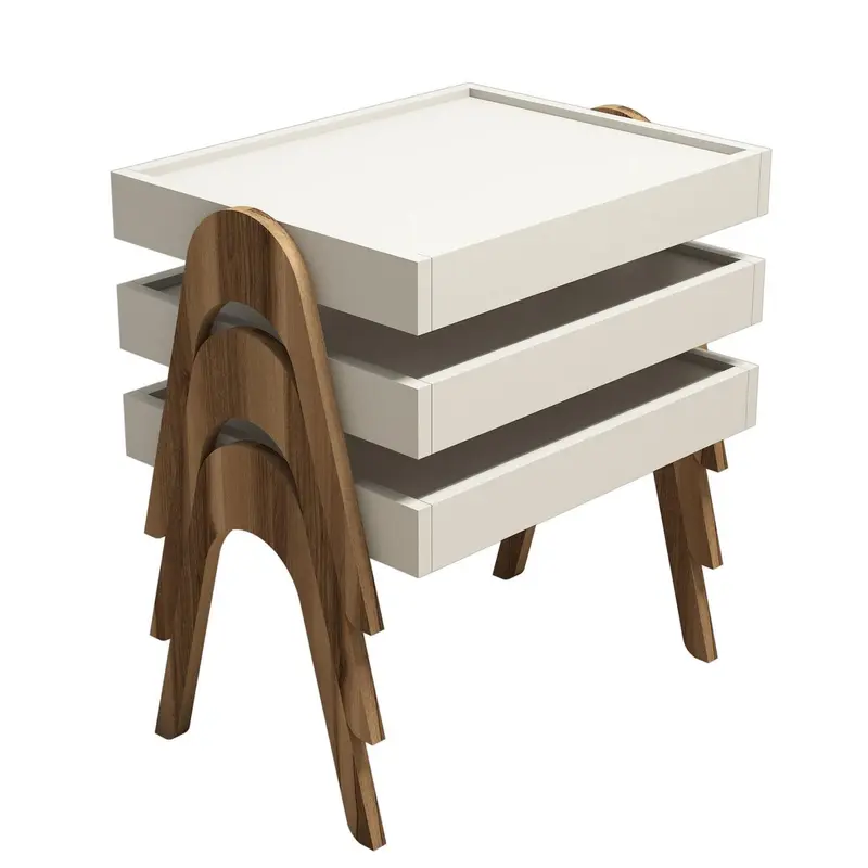 Roma Sofatisch - Walnuss Creme
