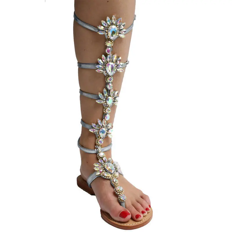 Römer Sandalen mit Strass-Steinen