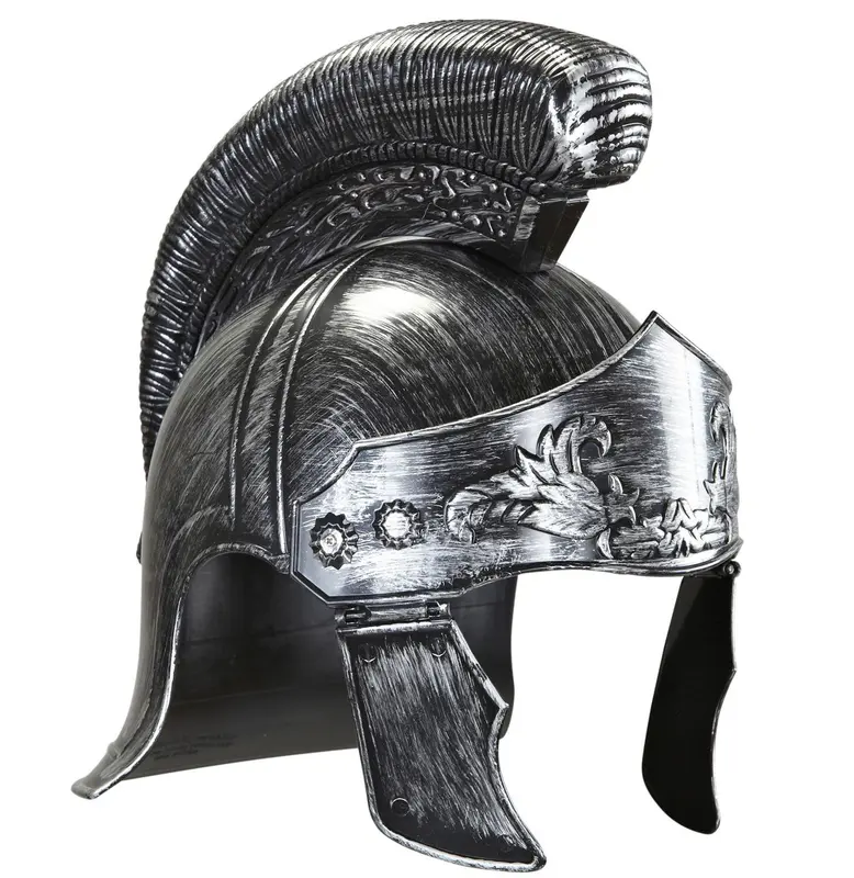 Römerhelm schwarz/silber