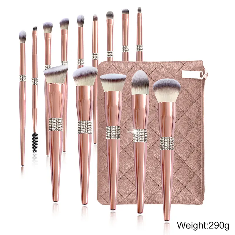Rose Gold Make-up-Bürsten-Set mit 14 Stück